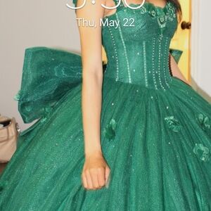 Emerald Green Sweetheart Prom Dress